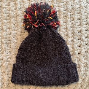 Cozy Black Knit Pom-Pom Hat